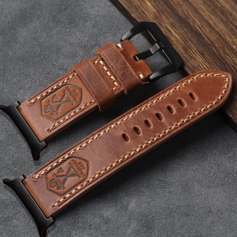 Ardentora Vintage Leather Strap for Samsung Watch Ultra