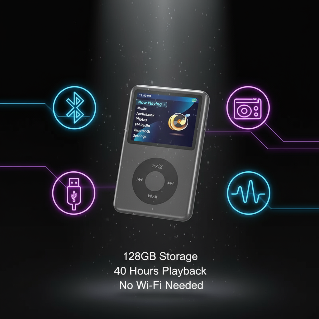 High-Capacity Distraction-Free MP3 Player for Pure Hi-Fi Audio