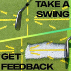 Golf-Trainingsmatte für zu Hause mit Echtzeit-Schwung-Feedback