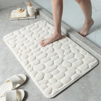 Cobblestone Bath Mat With Absorbent Comfort For Families