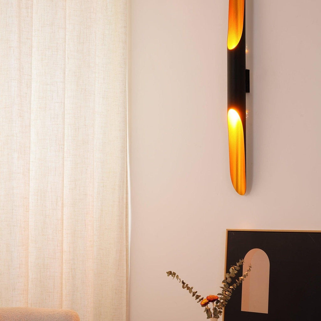 ノヴァクレスト 円筒形壁掛け灯具 ブラッシュドメタル仕上げ