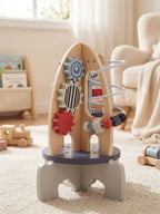Wooden Activity Rocket For Space Discovery Center Playset