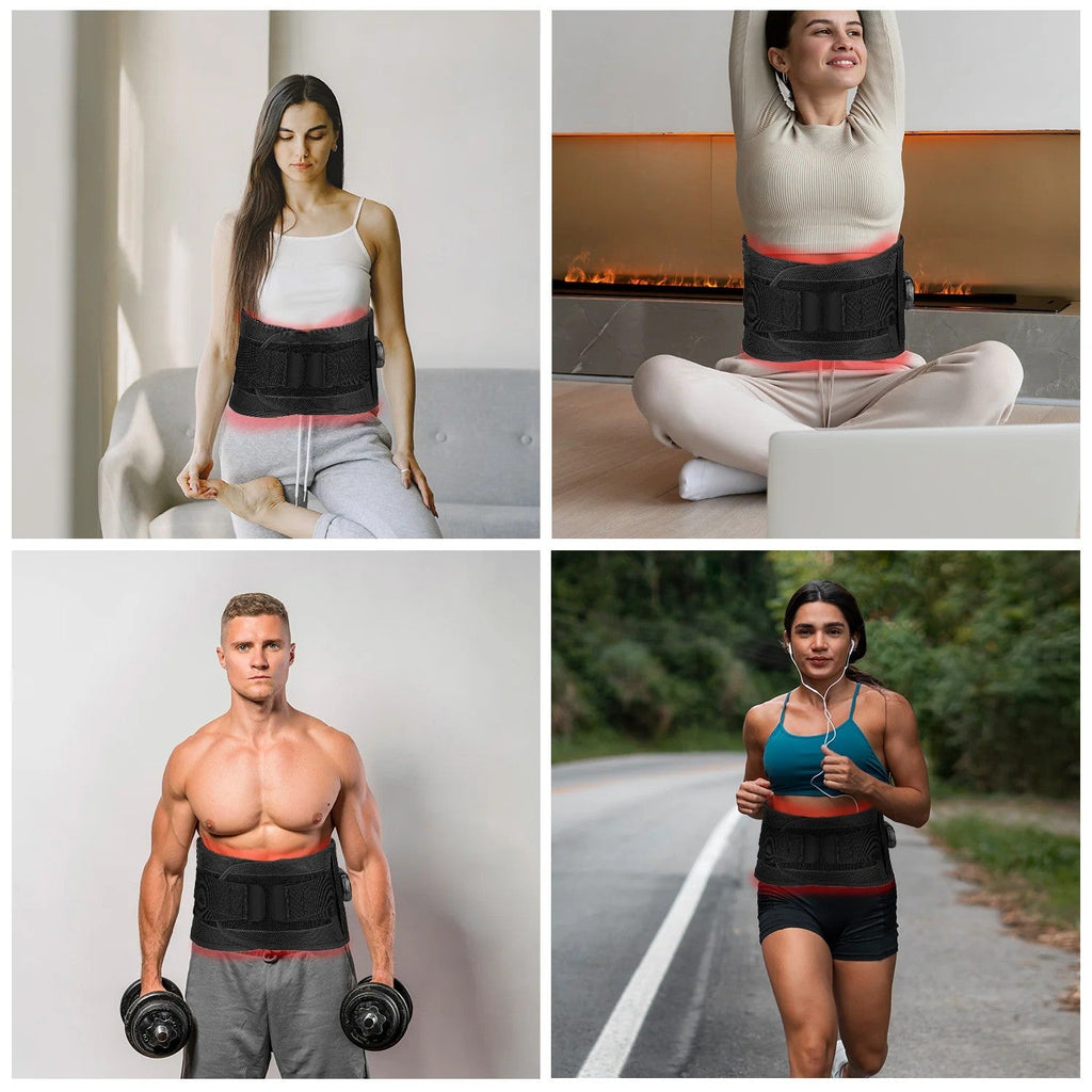 NovaPulse 630nm Rødt Lys Midjebelte med Varme og Vibrasjon