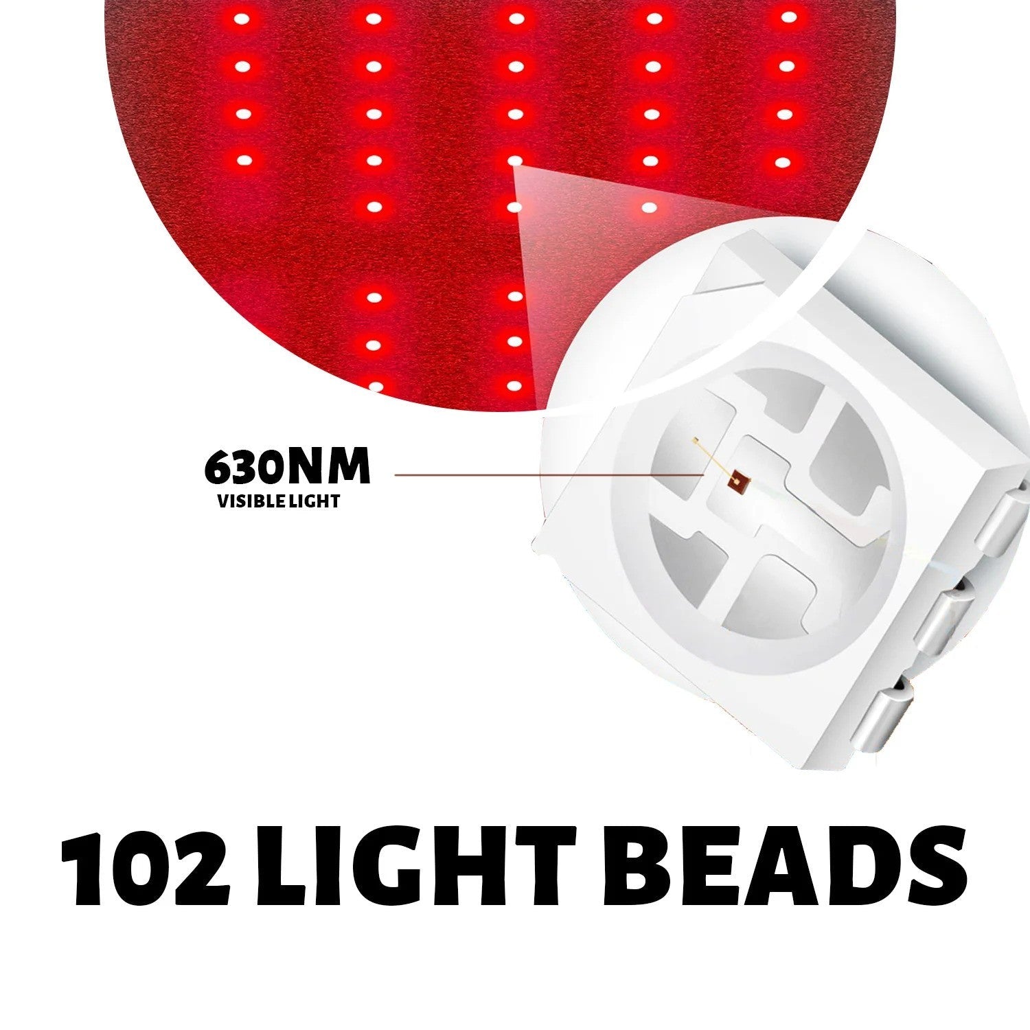 NovaPulse 630nm Rødt Lys Midjebelte med Varme og Vibrasjon