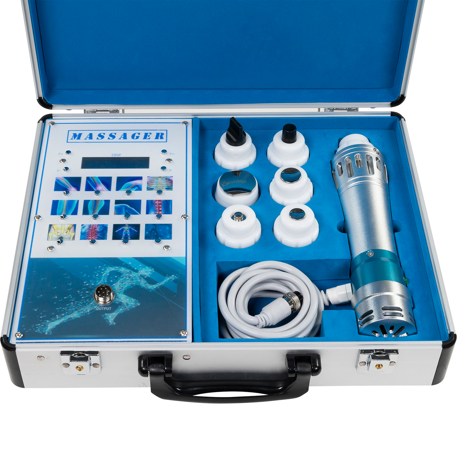 ESWT Portable Shockwave Device For Home Use With Seven Heads And Three Soft Tips