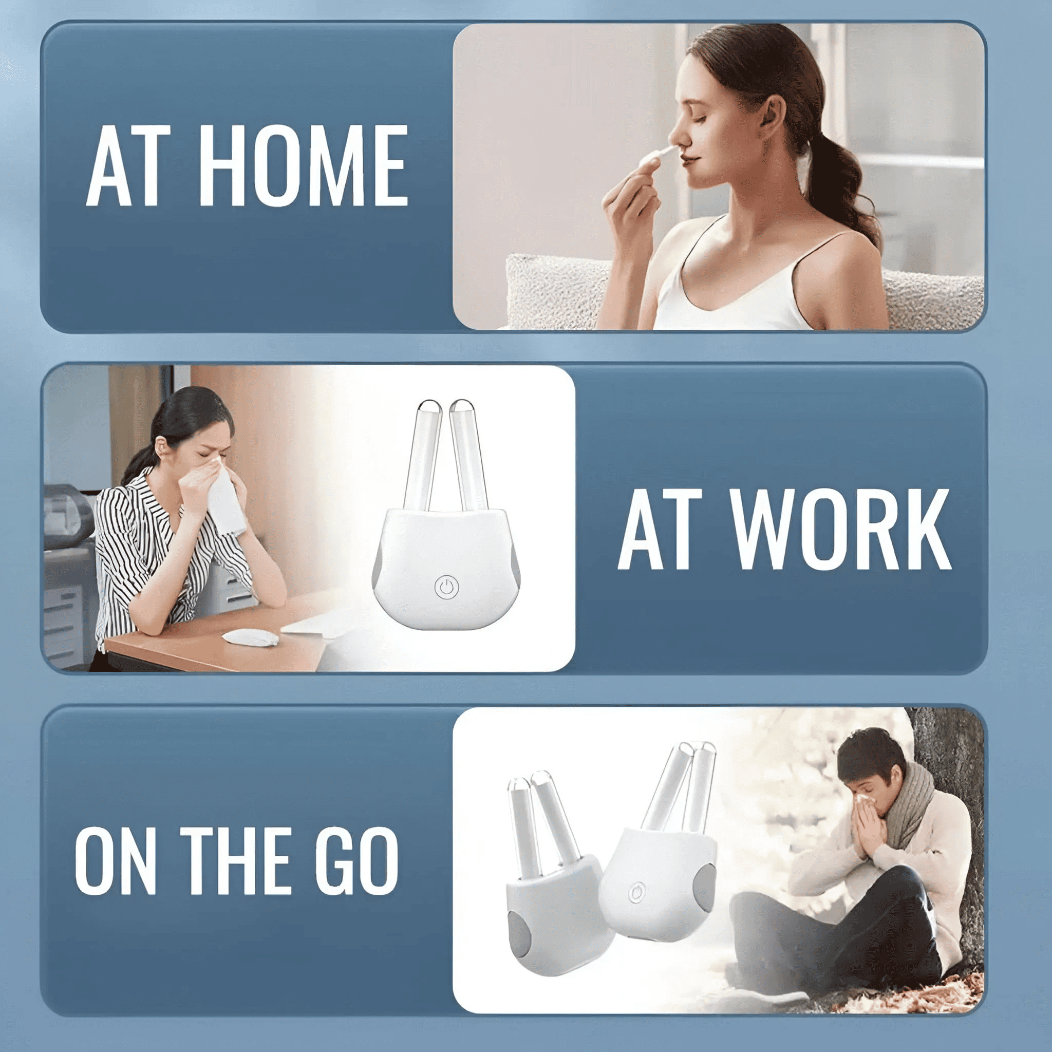 علاج الأنف بالضوء الأحمر NoseNova لتخفيف الجيوب الأنفية والاحتقان