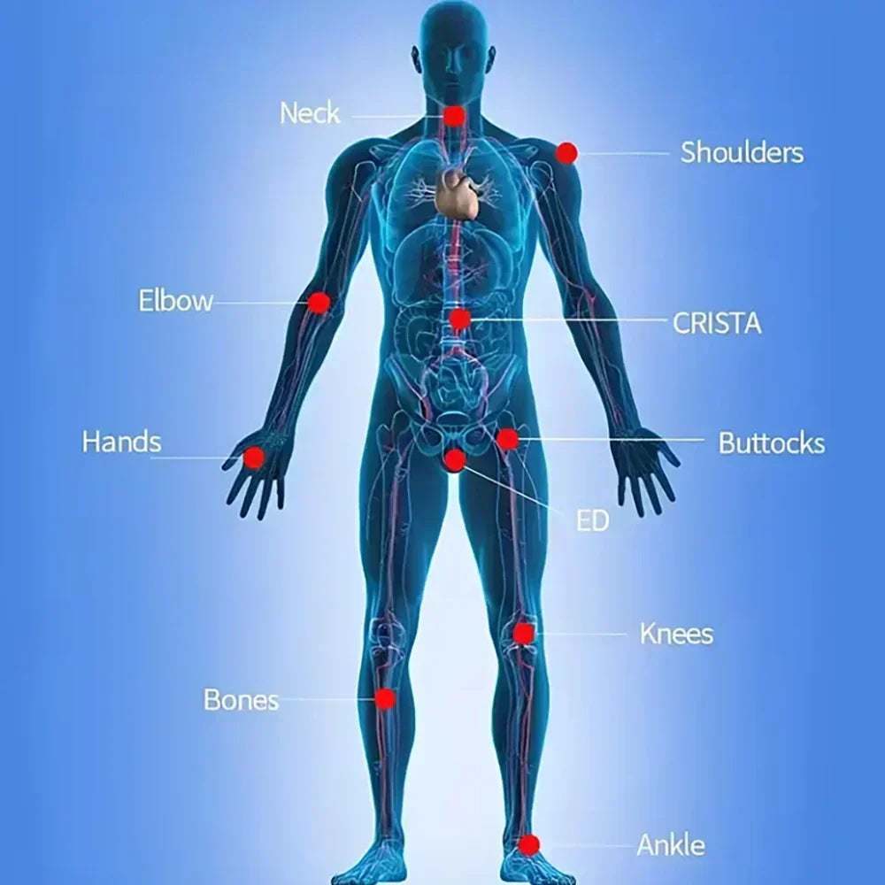 VitaPulse hjemme stødterapienhed med tilbehør i aluminiumsæske
