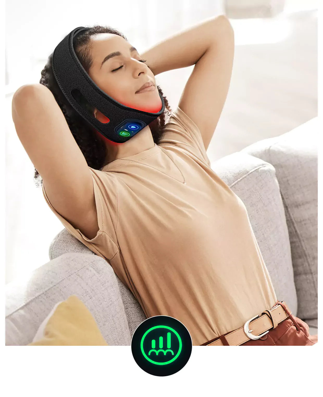 NovaLume ChinContour Rotlicht-Therapie-Gürtel für Doppelkinn