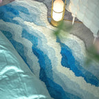Marisyl Coastal Wave gewebter Teppich rutschfester Bodendekor