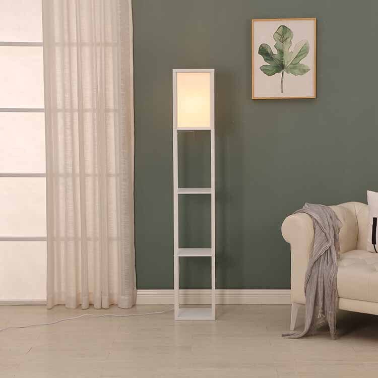 Rowan | Stehlampe mit Regalen