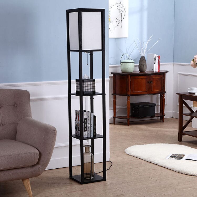 Rowan | Stehlampe mit Regalen
