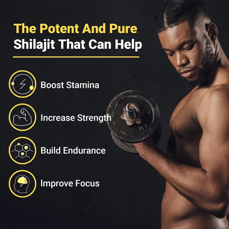 Gumije Himalayene Shilajit pentru Energie, Rezistență și Susținerea Vitalității
