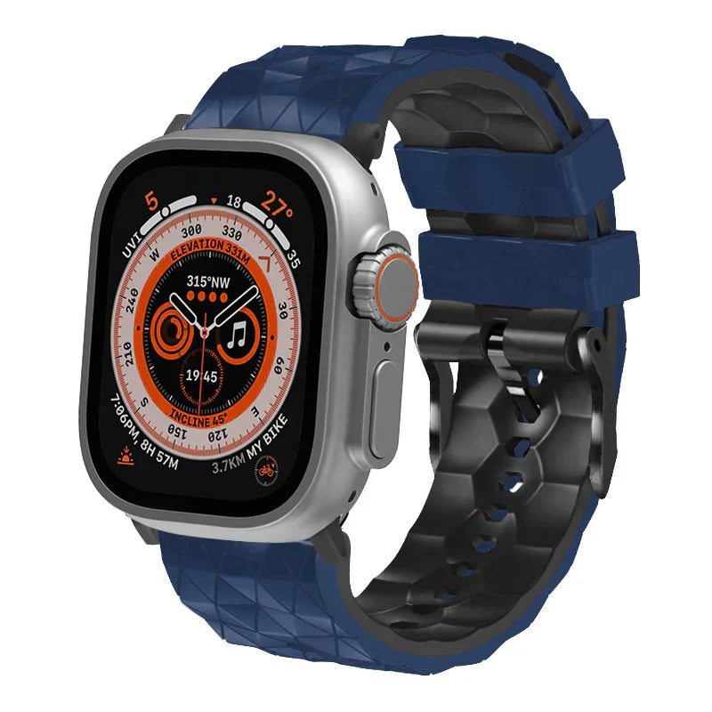 Enduro Two-Tone Football Pattern Sport Silicone Band For Apple Watch | Petprovac