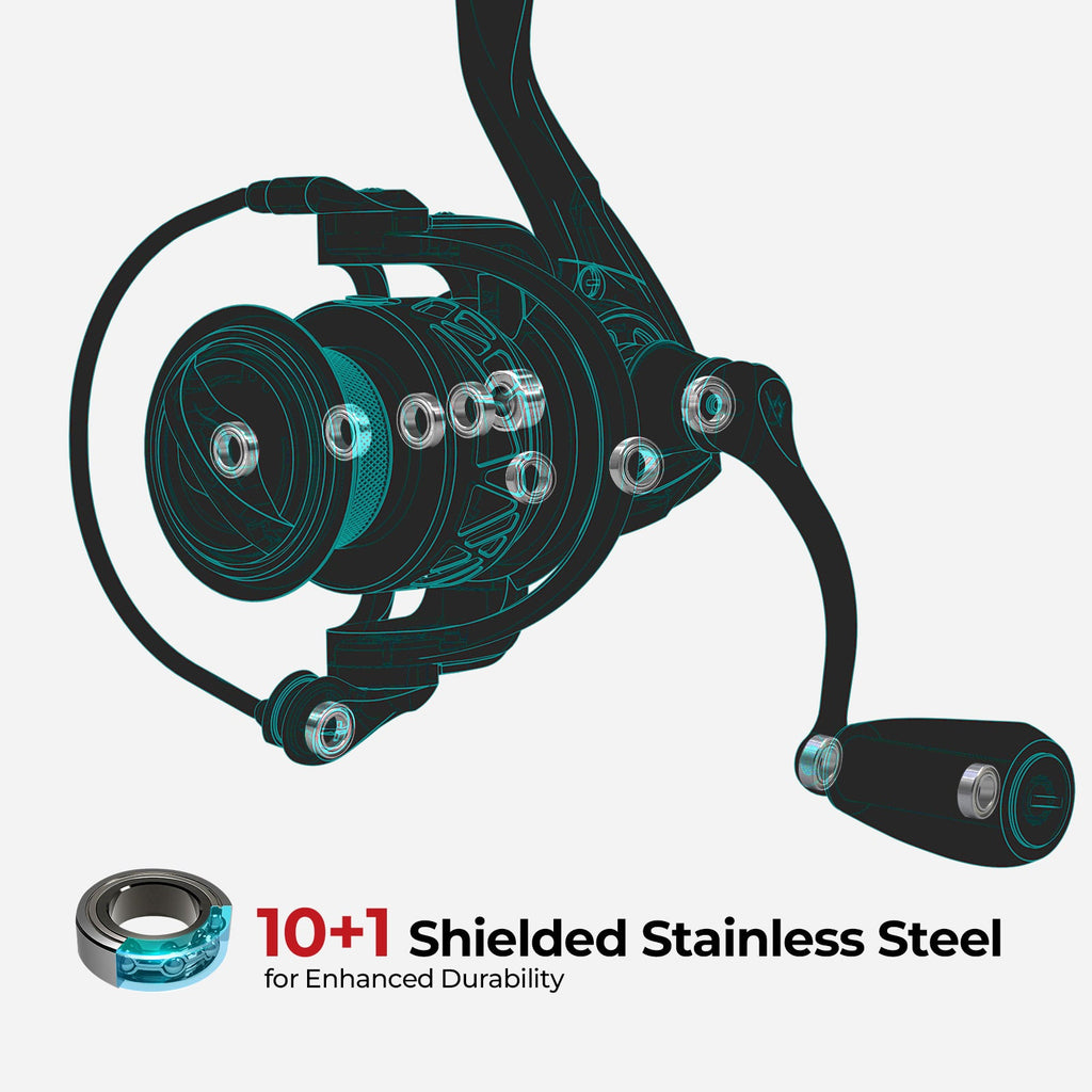 بروباك كاربون إكس بكرة صيد دوارة أفضل بكرة صيد دوارة خفيفة