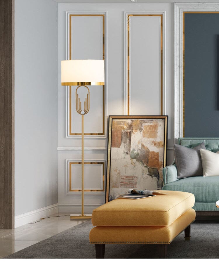 Aurelia | Art Deco Floor Lamp in Gold