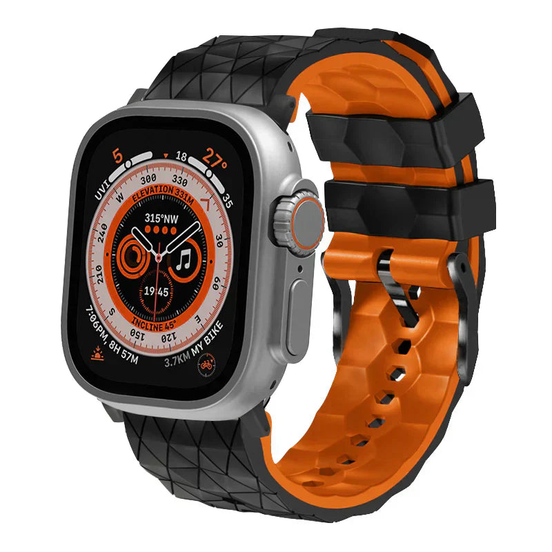 Enduro Two-Tone Football Pattern Sport Silicone Band For Apple Watch | Petprovac