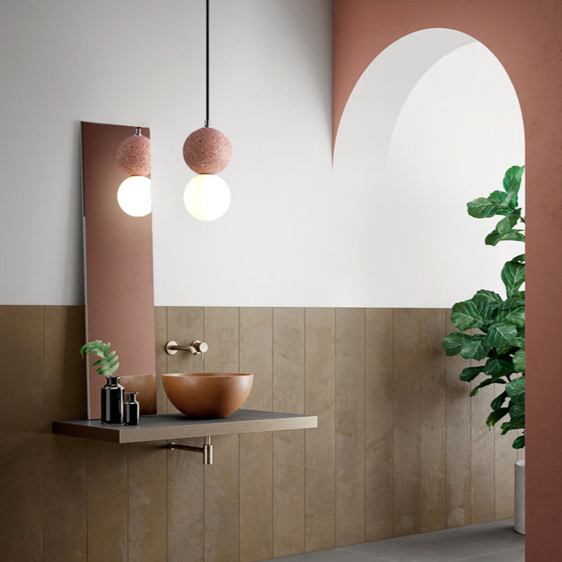 NovaLume Szklana Kula LED Wisząca Mała Czarna i Biała