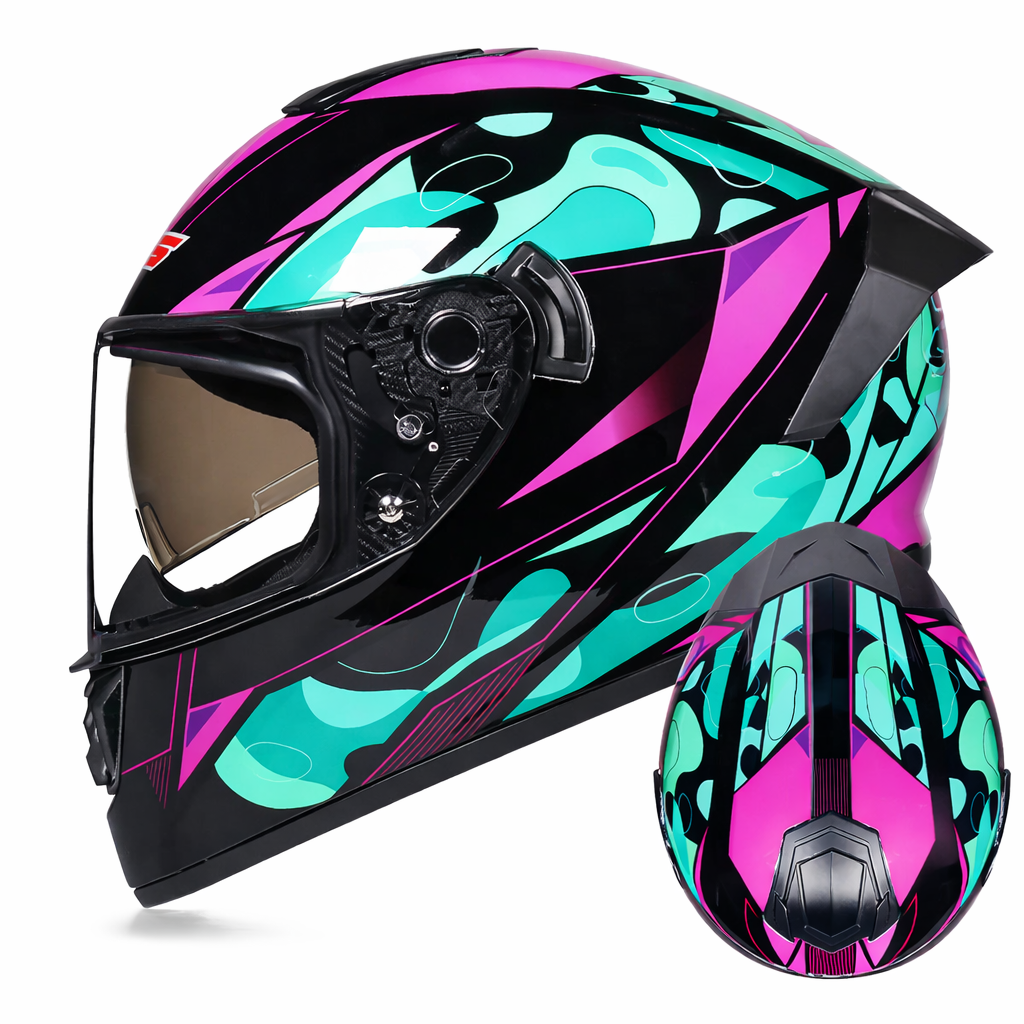 Kask zimowy LVS-701 z pełną osłoną twarzy i podwójnym systemem wizjera