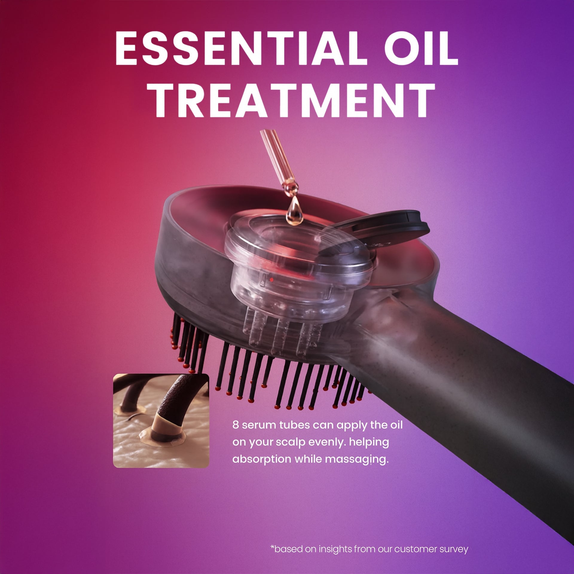 لومورا فرشاة استعادة الشعر الطبيعية 3 في 1 | مدلك فروة الرأس