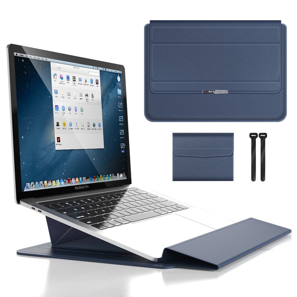FlexiGuard – Slim Waterproof Laptop Sleeve with Shock Protection & Stand
