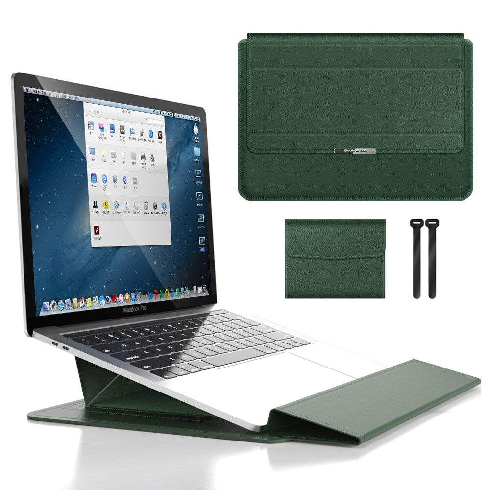 FlexiGuard – Slim Waterproof Laptop Sleeve with Shock Protection & Stand