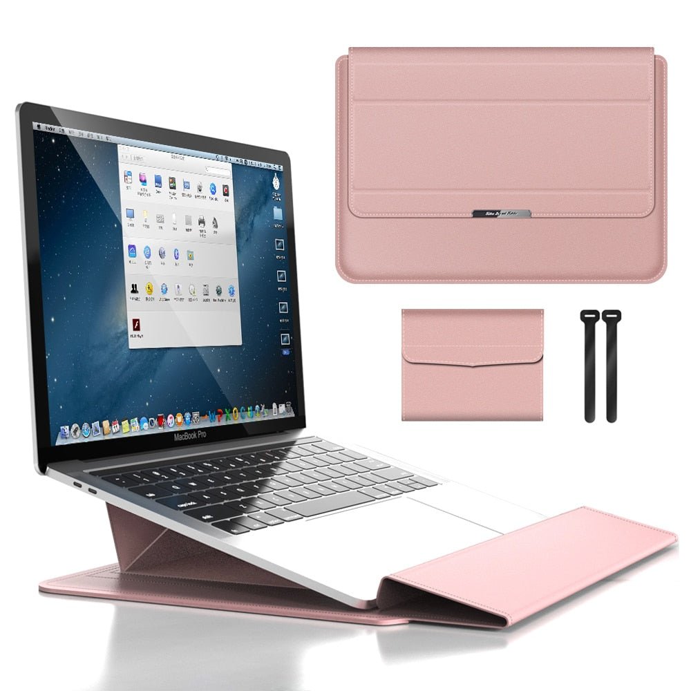 FlexiGuard – Slim Waterproof Laptop Sleeve with Shock Protection & Stand