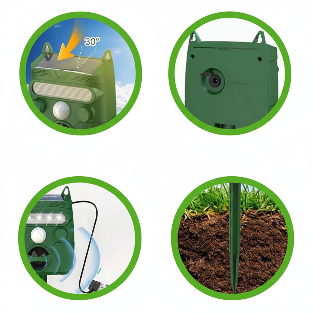 Solar Fox & Coyote Deterrent for Chicken Coops, Yards & Property Protection