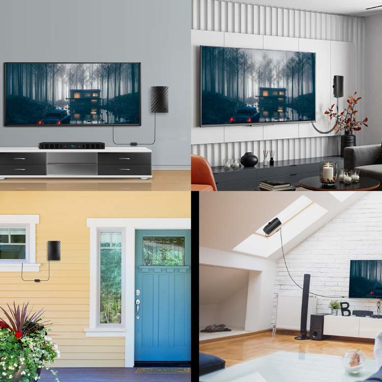 LumaWave 4K İç Mekan TV Anteni 600 Mil Menzil ve Tak-Çalıştır Kurulumlu