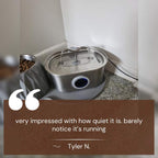 Air Mancur Haiwan Peliharaan Keluli Tahan Karat Senyap CalmStream Untuk Kucing Dan Anjing Penghidratan