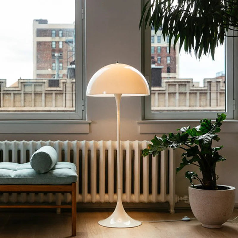 Aurelo Mushroom LED Floor Lamp in Nordic Style for Bedroom Ambient Light