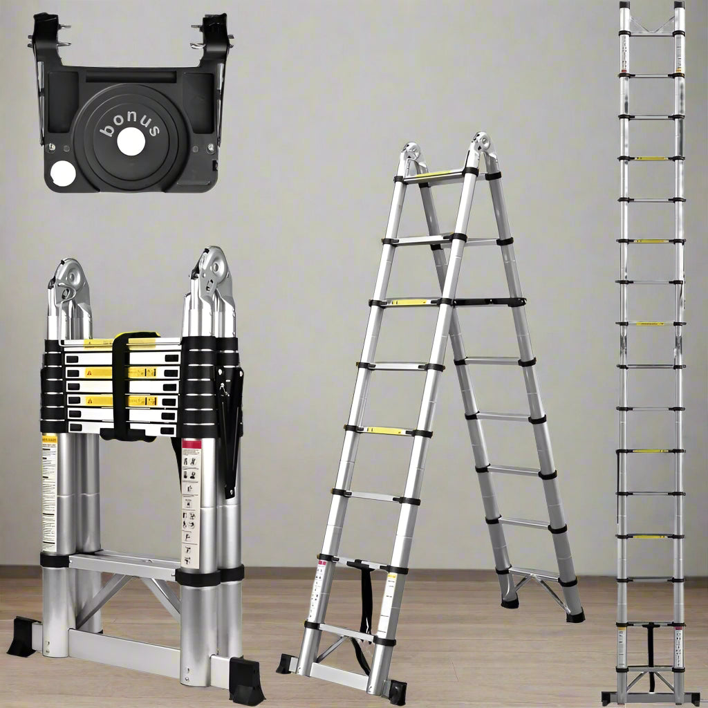 Aventa Collapsible Telescopic Ladder With Non-Slip Feet