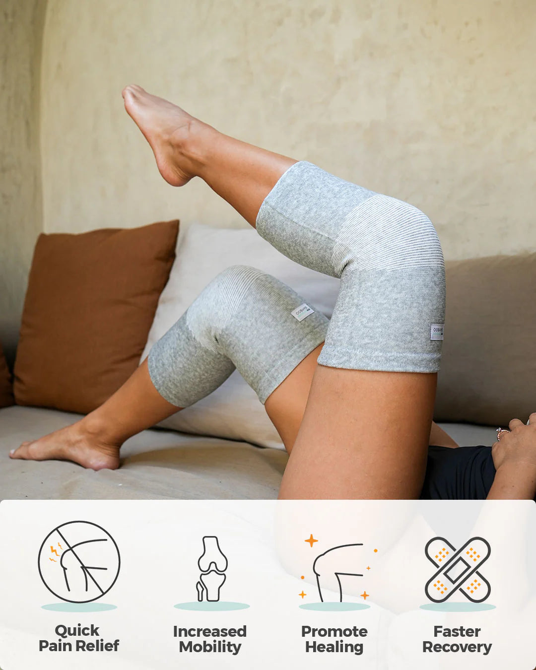 Comfort Bamboo Knee Sleeve for Everyday Support & Lasting Comfort