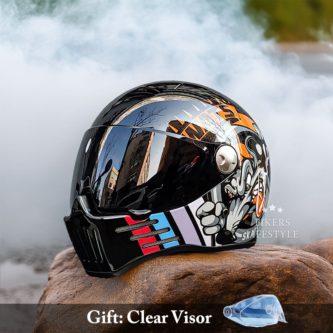 Casco Integral Bikerslifestyle para Motociclistas Certificado DOT ECE
