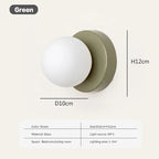 LumoVela Slim Glas Orb Vägglampa Nordisk LED Vägglampa