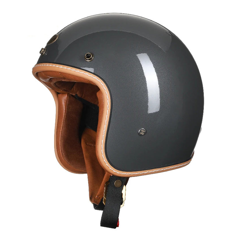Vintage Style Low Profile Motorcycle Helmet With DOT And ECE Standards