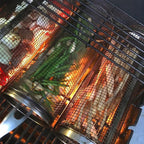 Nepřilnavý otočný koš na grilování zeleniny pro rovnoměrné barbecue vaření
