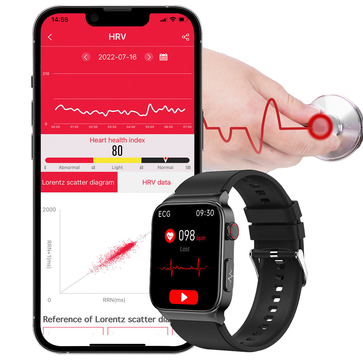 VitaSense Diabetes Monitoring Smartwatch for Daily Management