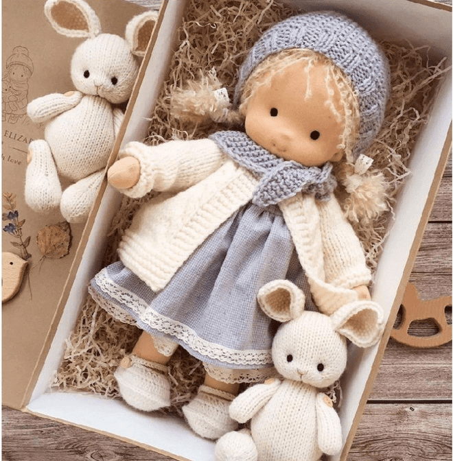 Poppi | Handcrafted Waldorf Cuddle Doll | Soft, Organic & Non-Toxic