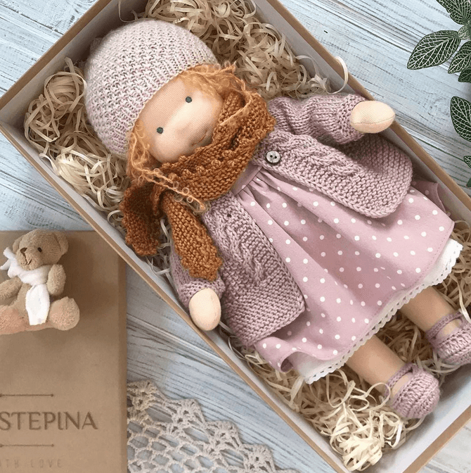 Poppi | Handcrafted Waldorf Cuddle Doll | Soft, Organic & Non-Toxic