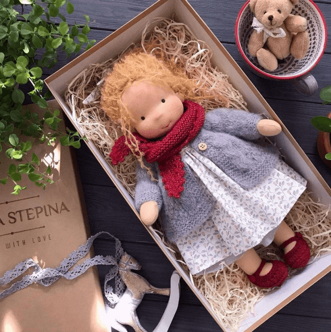 Poppi | Handcrafted Waldorf Cuddle Doll | Soft, Organic & Non-Toxic