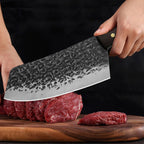 Coltello Mannaia Forgiato a Mano di Qualità Premium per Cuochi Casalinghi