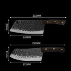 Coltello Mannaia Forgiato a Mano di Qualità Premium per Cuochi Casalinghi