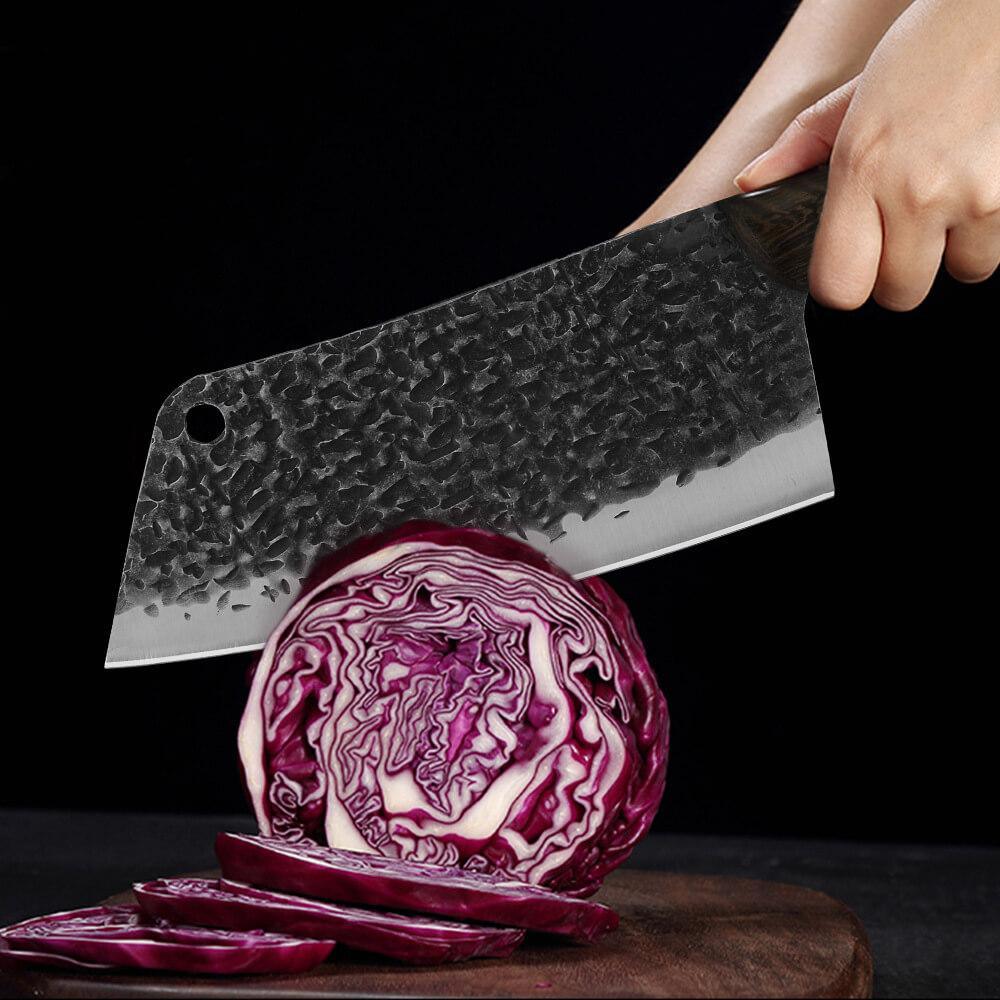 Coltello Mannaia Forgiato a Mano di Qualità Premium per Cuochi Casalinghi
