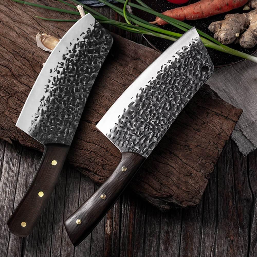 Coltello Mannaia Forgiato a Mano di Qualità Premium per Cuochi Casalinghi