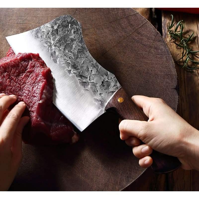 Hand Forged Butcher Knife For Chefs With High Carbon Precision Slicing