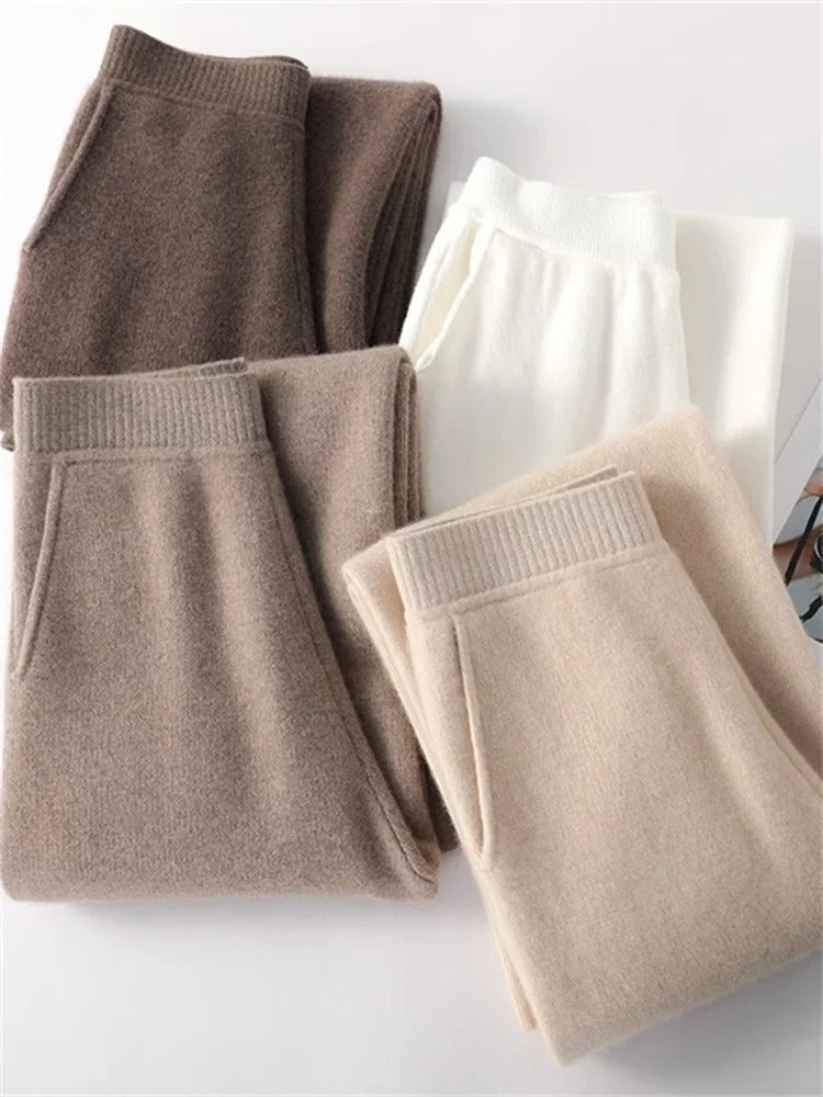 Dámské kalhoty Elara Cashmere Comfort s vysokým pasem
