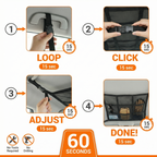 Adjustable Overhead Car Storage Organizer Net