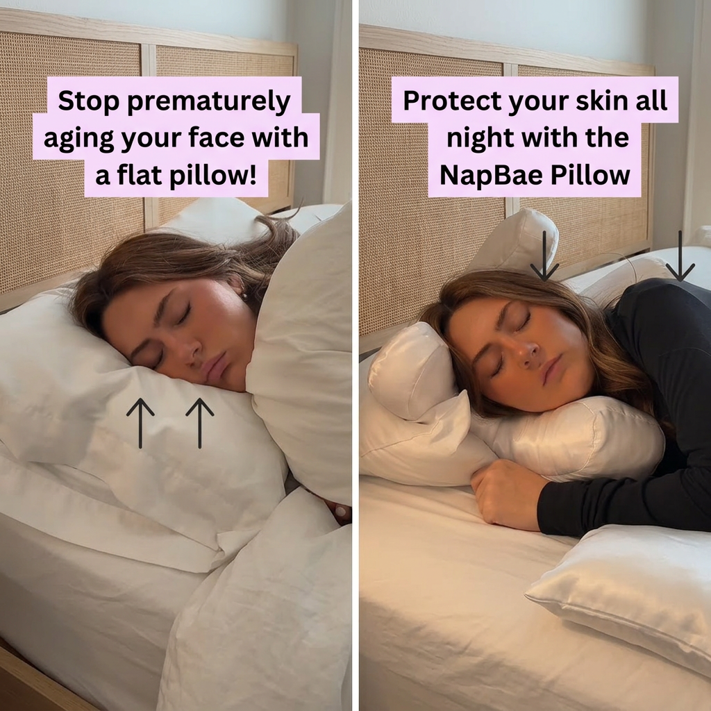 Beauty Sleep Pillow with Satin Case – Anti-Wrinkle Support for Skin and Hair
