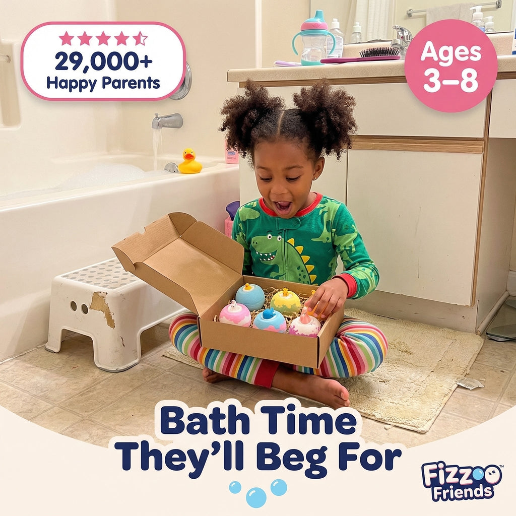 Fizzy Bath Bomb with Surprise Toy Inside for Kids — Certified Safe for Sensitive Skin