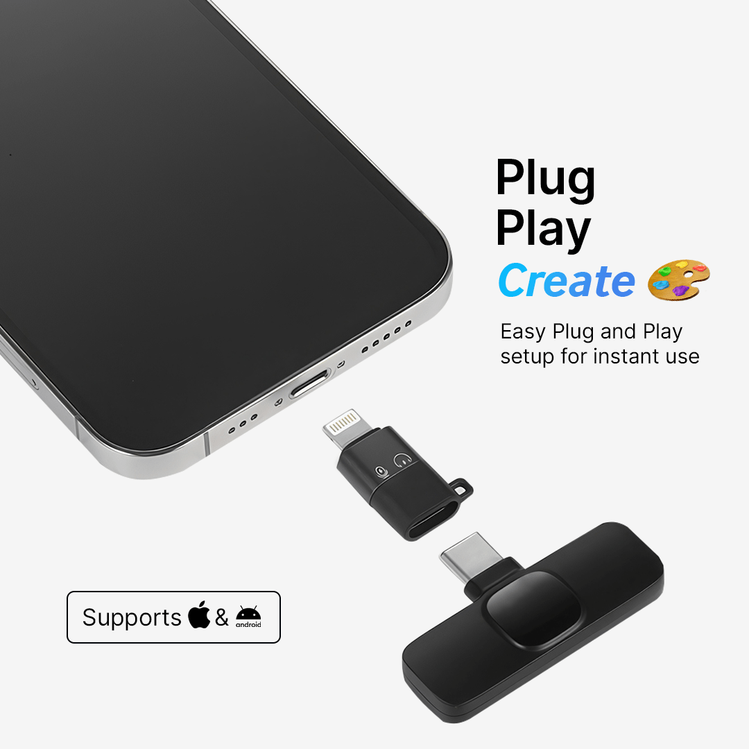 Micrófono Lavalier Inalámbrico Mini EchoLite Para Creadores